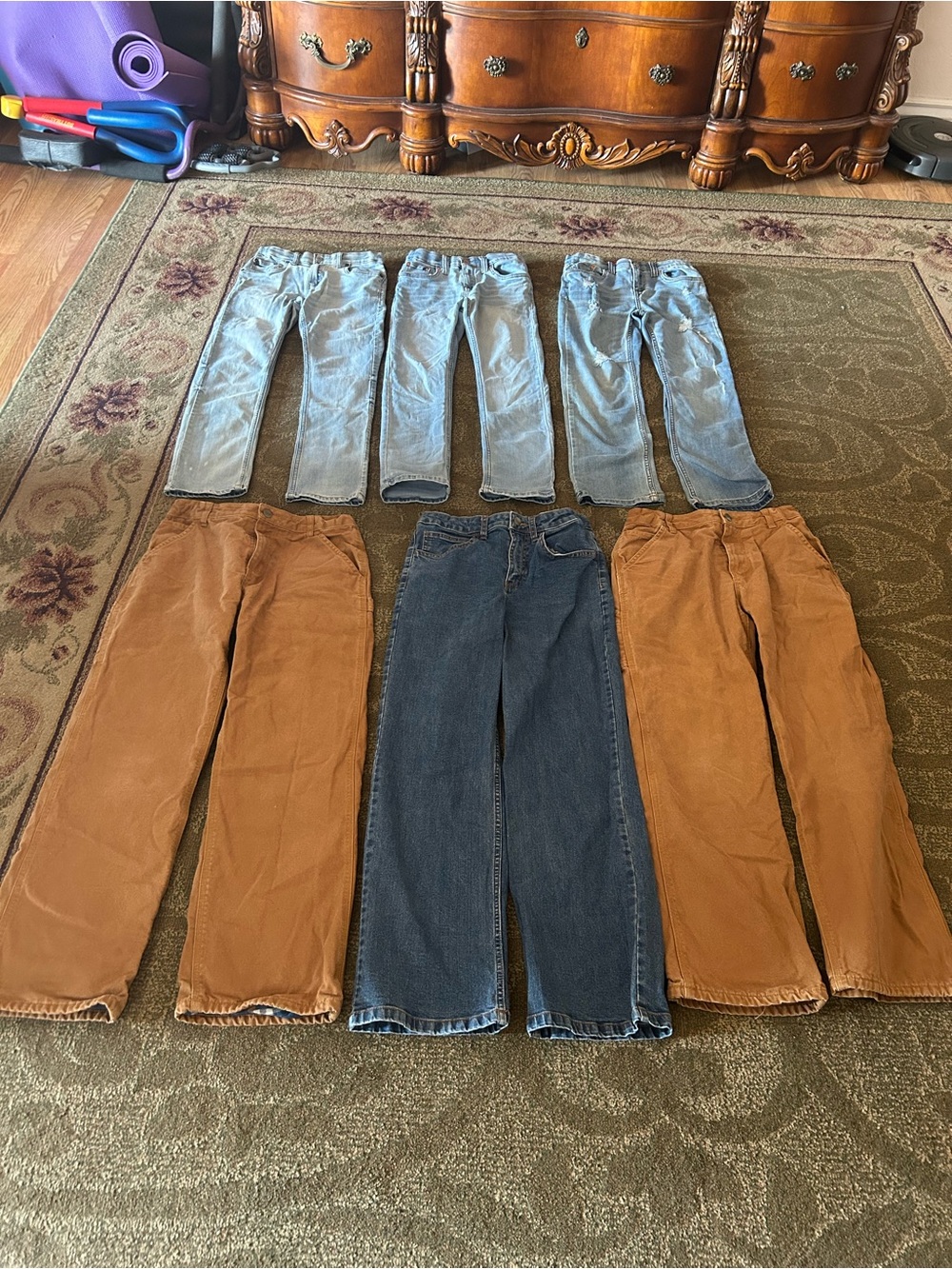 6 Jean bundle size 14 boys Carhartt & Levi